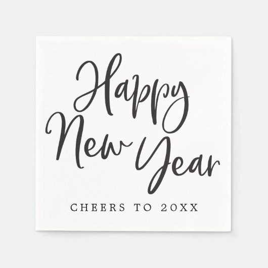 Gelukkig Nieuwjaar - Oudejaarsfeest servetten (Voorkant)