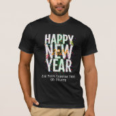 Gelukkig Nieuwjaar Oudejaarsfeest Vuurwerk T-shirt (Voorkant)