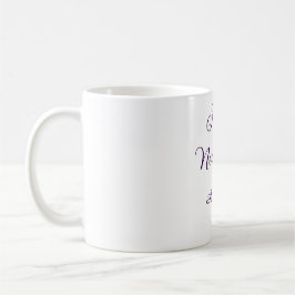 Gelukkig nieuwjaar paarse kalligrafie eenvoudig mi koffiemok