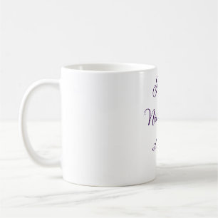 Gelukkig nieuwjaar paarse kalligrafie eenvoudig mi koffiemok
