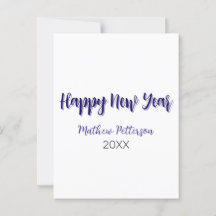 Gelukkig nieuwjaar paarse zwart voeg naam jaar een