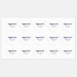 Gelukkig nieuwjaar paarse zwart voeg naam jaar een labels