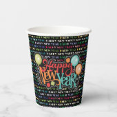 Gelukkig nieuwjaar papieren bekers (Achterkant)