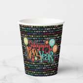 Gelukkig nieuwjaar papieren bekers (Voorkant)