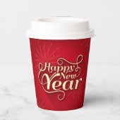 Gelukkig nieuwjaar papieren bekers (Achterkant)