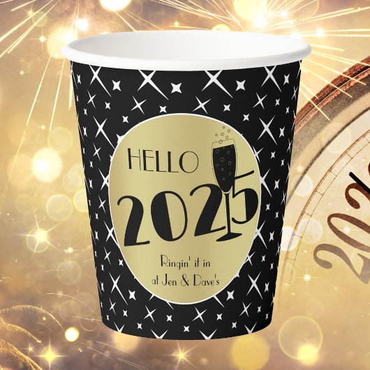 Gelukkig nieuwjaar papieren bekers