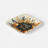 Gelukkig nieuwjaar papieren bordje (Gebogen)