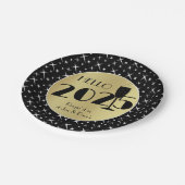 Gelukkig nieuwjaar papieren bordje (Gekanteld)