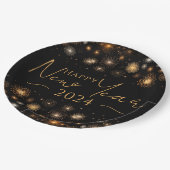 Gelukkig nieuwjaar papieren bordje (Gekanteld)