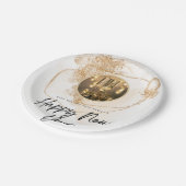 Gelukkig nieuwjaar papieren bordje (Gekanteld)