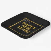 Gelukkig nieuwjaar papieren bordje (Gebogen)