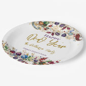 Gelukkig nieuwjaar papieren bordje (Gekanteld)