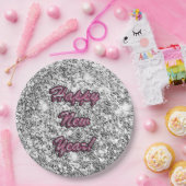 Gelukkig nieuwjaar papieren bordje (Feest)