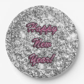 Gelukkig nieuwjaar papieren bordje (Voorkant)