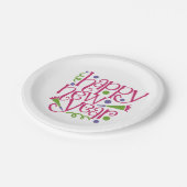 Gelukkig nieuwjaar papieren bordje (Gekanteld)