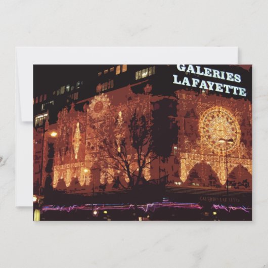 Gelukkig nieuwjaar! Parijs kerstverlichting Dank j Bedankkaart (Voorkant)