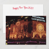 Gelukkig nieuwjaar! Parijs kerstverlichting Dank j Bedankkaart (Voorkant / Achterkant)