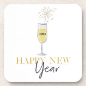 Gelukkig Nieuwjaar Party Champagne Sparkler Bier Onderzetter (Voorkant)