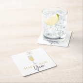 Gelukkig Nieuwjaar Party Champagne Sparkler Kartonnen Onderzetters (Insitu)