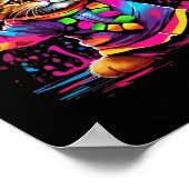 Gelukkig Nieuwjaar Party Dancing Cat Design Poster (Hoek)