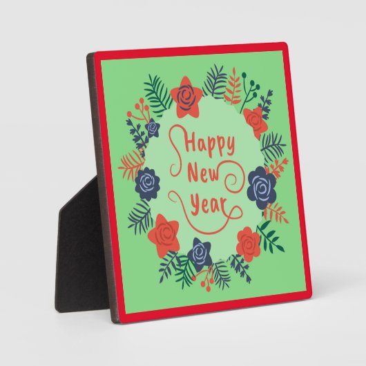 GELUKKIG NIEUWJAAR PLAQUE FOTOPLAAT (Voorkant)