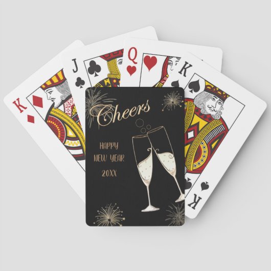 Gelukkig Nieuwjaar Pokerkaarten (Achterkant)