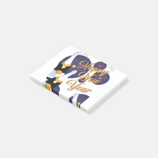 Gelukkig nieuwjaar post-it® notes (Schuin)