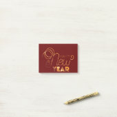 Gelukkig nieuwjaar post-it® notes (Op bureau)