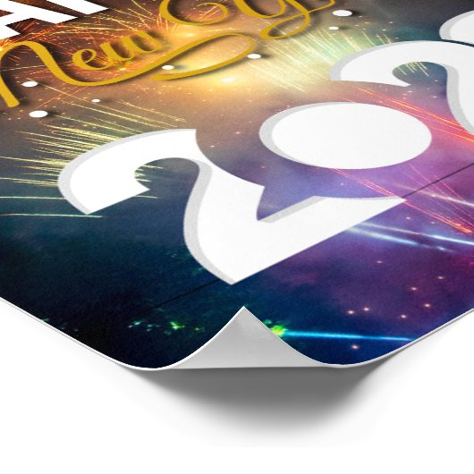 Gelukkig nieuwjaar poster (Hoek)