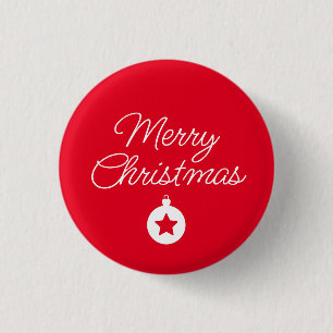 Gelukkig Nieuwjaar Prettig Kerstfeest Vakantieperi Ronde Button 3,2 Cm