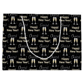 Gelukkig nieuwjaar proost champagne groot cadeauzakje (Achterkant)