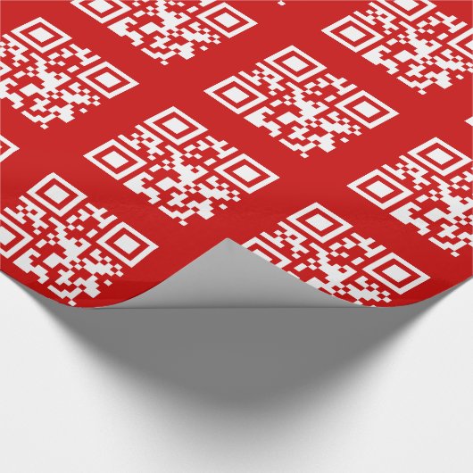 Gelukkig nieuwjaar! — QR-code Cadeaupapier (Hoek)