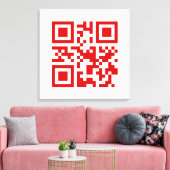 Gelukkig nieuwjaar! — QR-code Canvas Afdruk (Insitu (Woonkamer))