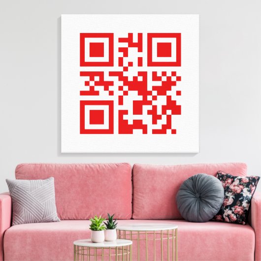 Gelukkig nieuwjaar! — QR-code Canvas Afdruk (Insitu (Woonkamer))