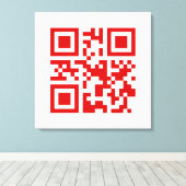 Gelukkig nieuwjaar! — QR-code Canvas Afdruk (Insitu (Houten vloer))