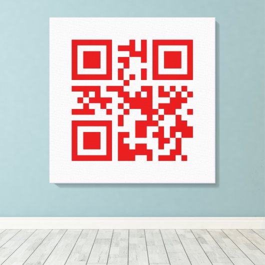 Gelukkig nieuwjaar! — QR-code Canvas Afdruk (Insitu (Houten vloer))