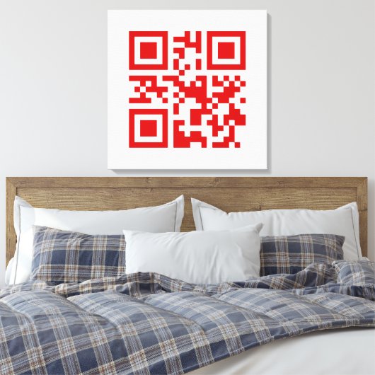 Gelukkig nieuwjaar! — QR-code Canvas Afdruk (Insitu (Slaapkamer))