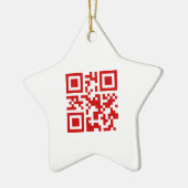 Gelukkig nieuwjaar! — QR-code Keramisch Ornament (Links)