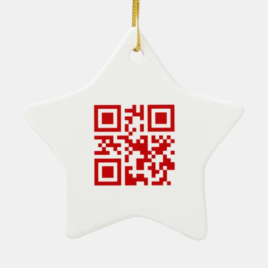 Gelukkig nieuwjaar! — QR-code Keramisch Ornament (Achterkant)