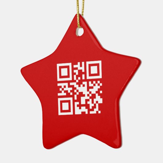 Gelukkig nieuwjaar! — QR-code Keramisch Ornament (Links)