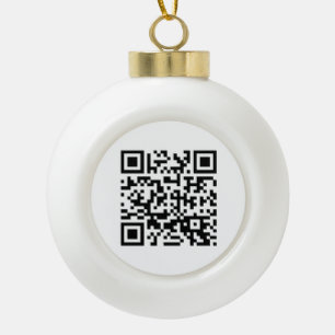 Gelukkig nieuwjaar! — QR-code Keramische Bal Ornament