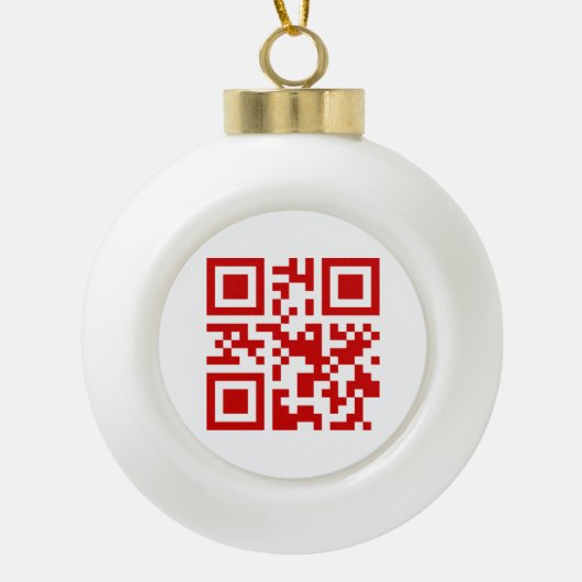 Gelukkig nieuwjaar! — QR-code Keramische Bal Ornament (Voorkant)