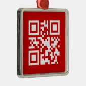 Gelukkig nieuwjaar! -- QR Code Metalen Ornament (Rechts)