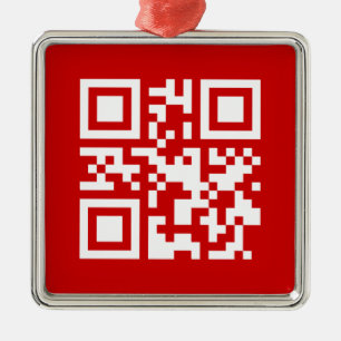 Gelukkig nieuwjaar! — QR-code Metalen Ornament