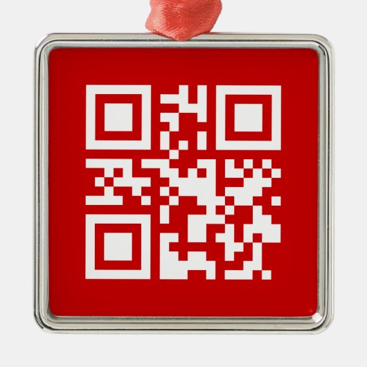 Gelukkig nieuwjaar! -- QR Code Metalen Ornament (Voorkant)