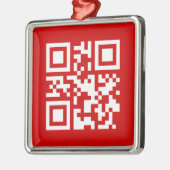 Gelukkig nieuwjaar! -- QR Code Metalen Ornament (Links)
