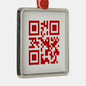 Gelukkig nieuwjaar! — QR-code Metalen Ornament (Rechts)