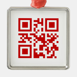 Gelukkig nieuwjaar! — QR-code Metalen Ornament