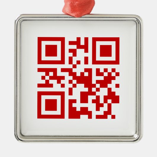 Gelukkig nieuwjaar! — QR-code Metalen Ornament (Voorkant)