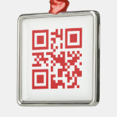 Gelukkig nieuwjaar! — QR-code Metalen Ornament (Links)